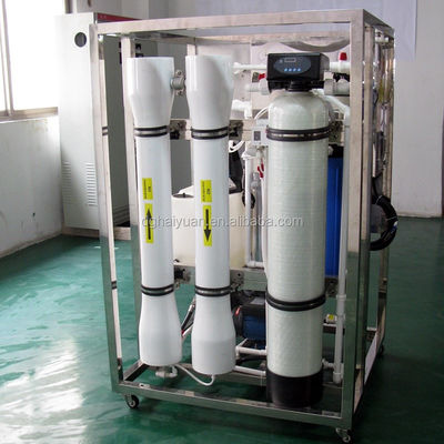 600ppm समुद्री जल रिवर्स ऑस्मोसिस प्लांट फ़िल्टर सिस्टम पीएलसी से लैस है